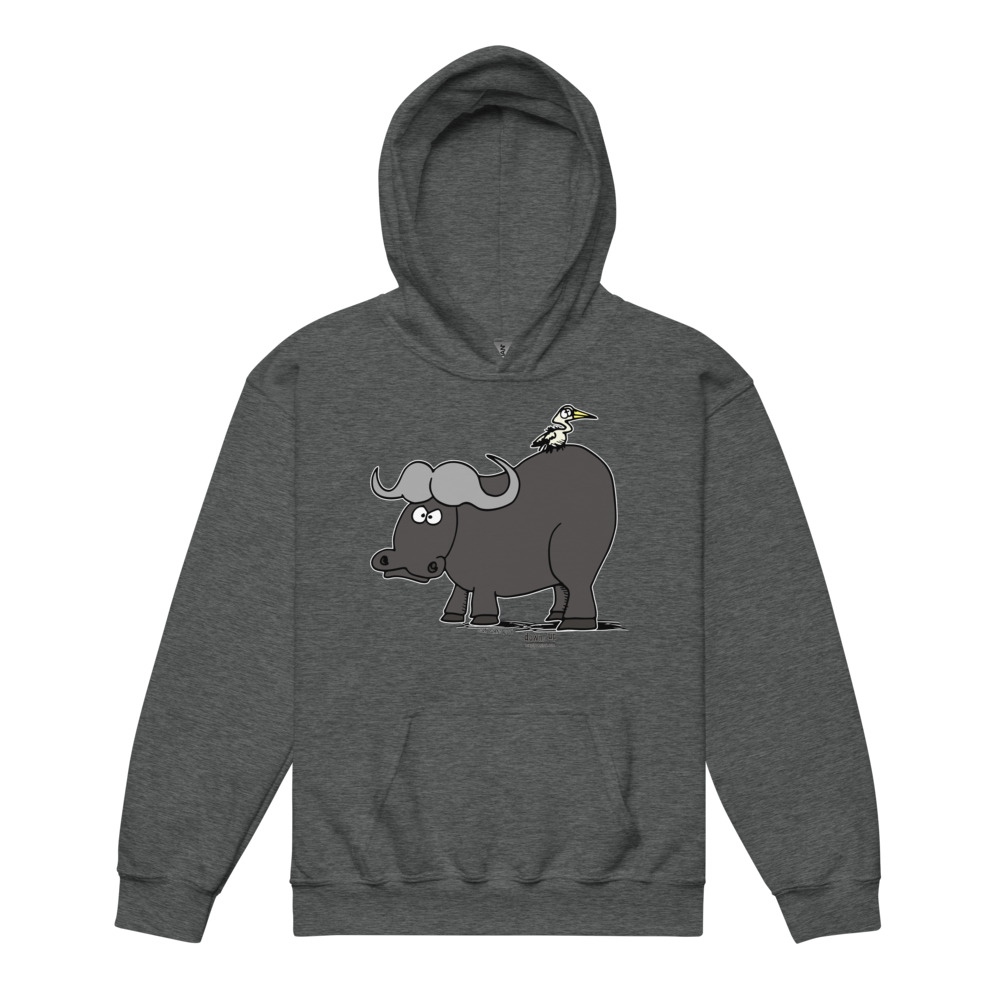 Water Buffalo — Youth Hoodie Sweatshirt (Dark Heather)