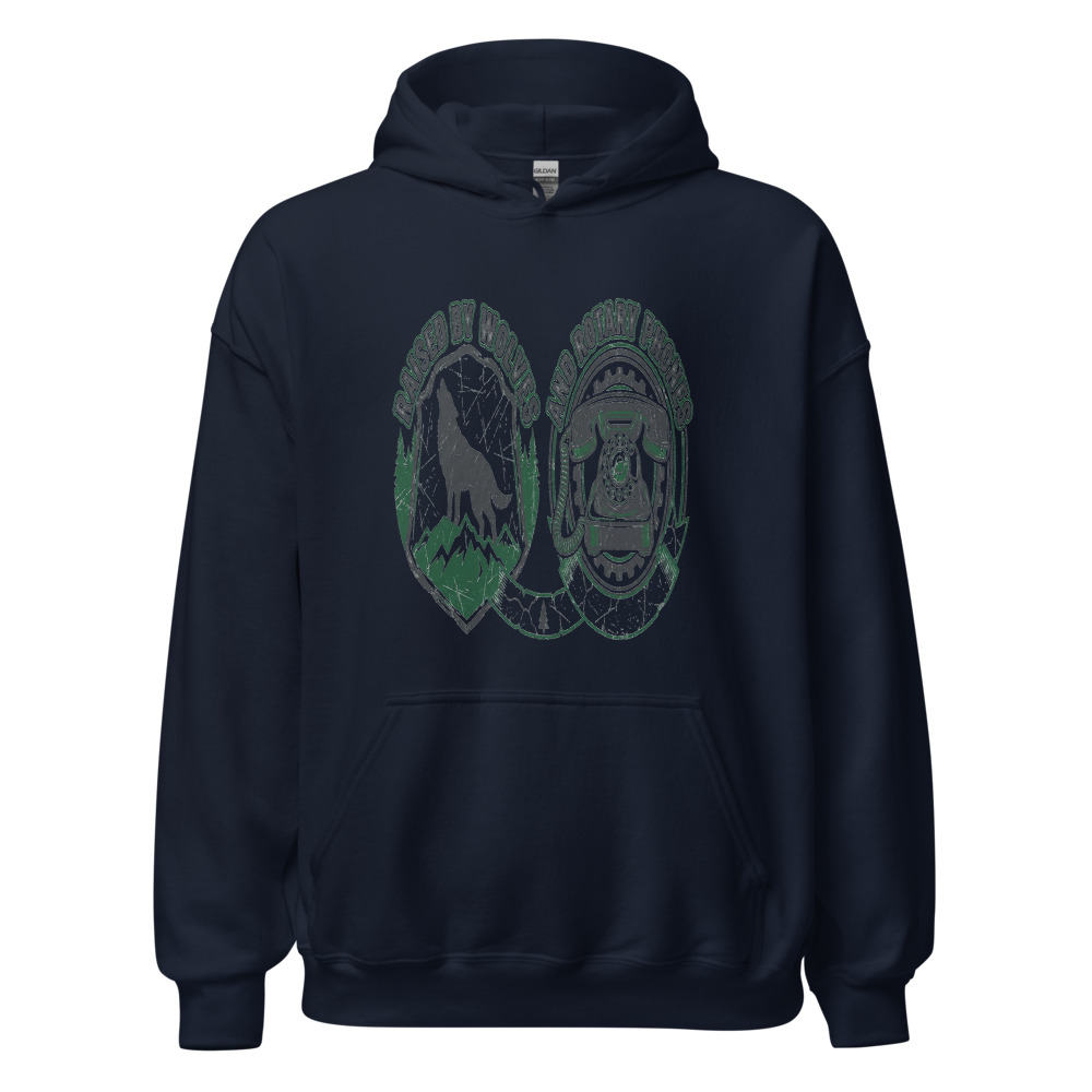 Raised By Wolves And Rotary Phones - hoodie