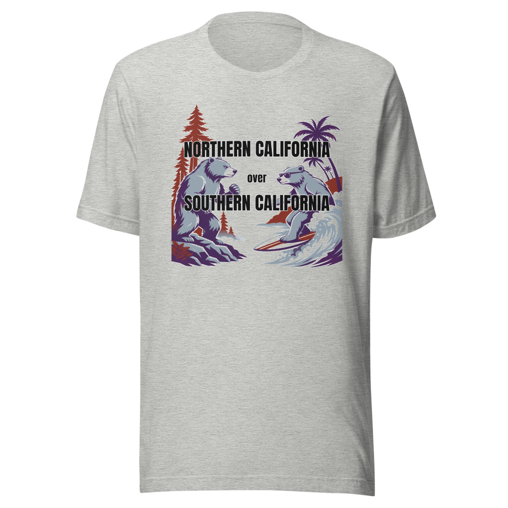Northern California Over Southern California tee — Silicon Valleys Don't Lie