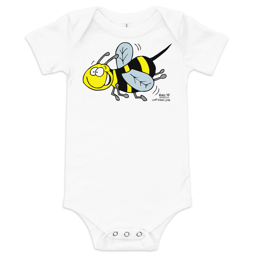 Bumblebee — Baby Short-sleeve One Piece (White)