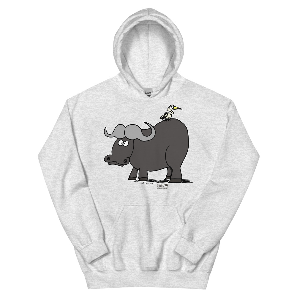 Water Buffalo — Adult Hoodie Sweatshirt (Ash)