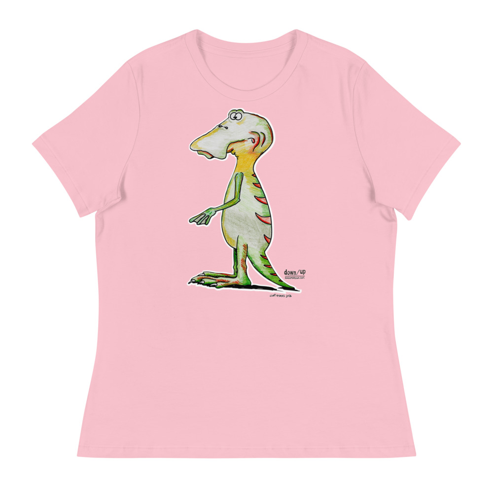 Dino Duckbill — Women's Relaxed T-Shirt (Pink)