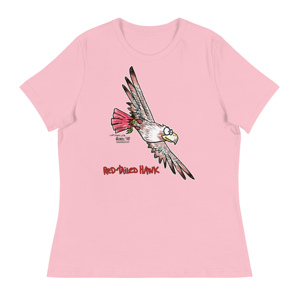Red-tailed Hawk — Women's Relaxed T-Shirt (Pink)