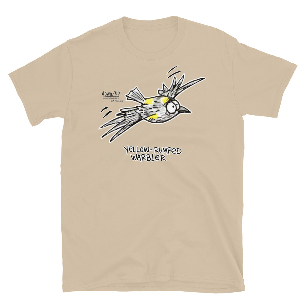 Yellow-rumped Warbler — Form Fitting Unisex T-Shirt (Sand)