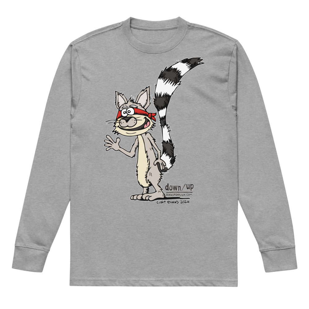 Ringtail Cat — Men's Long sleeve T-shirt (Carbon Grey)